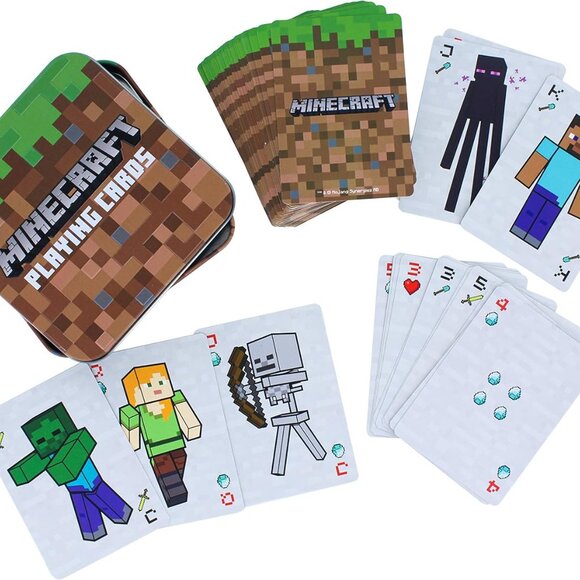 Minecraft Playing Cards - Standard Deck of Cards in Collector Travel Tin - Picture 3 of 7